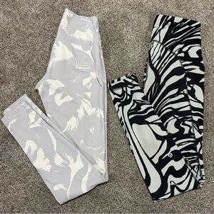 lululemon athletica Gray and Black Patterned Leggings